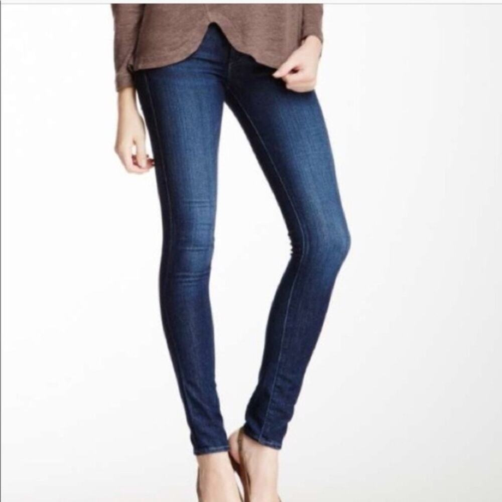 AG Adriano Goldschmied The‎ Stevie Slim Straight Dark Wash Jeans